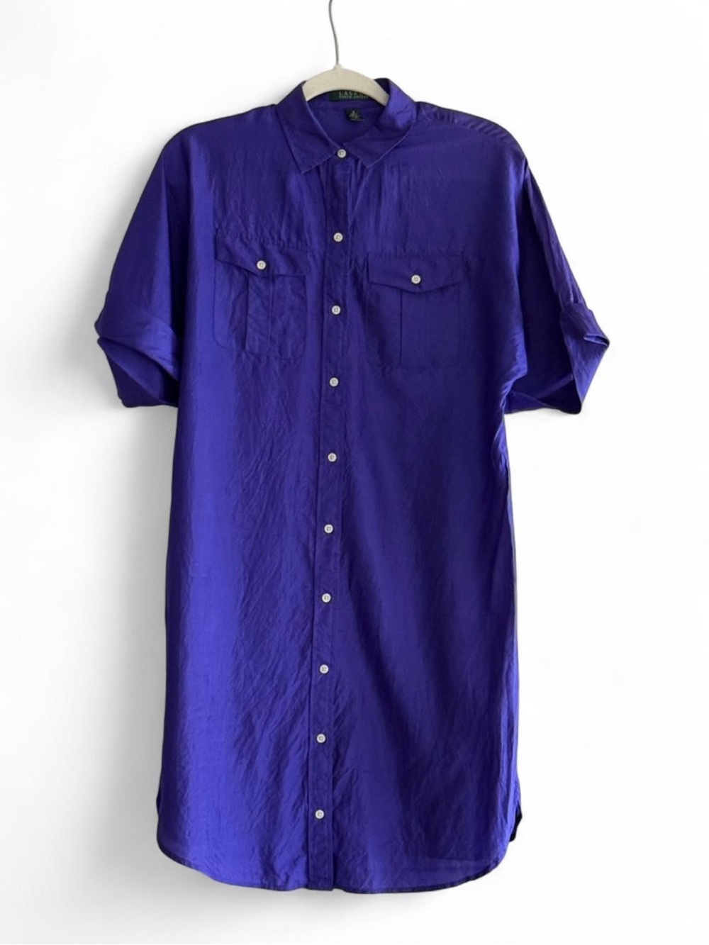 Ralph Lauren Short-Sleeve Button-Down Shirt in Deep Purple